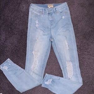 celebrity pink distressed jeans